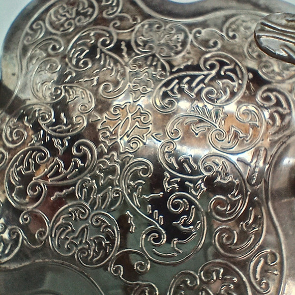 VTG Leonard Sheffield Silver Plate Crystal Caddy Salt Pepper Cruets Vinegar Oil - Picture 8 of 16